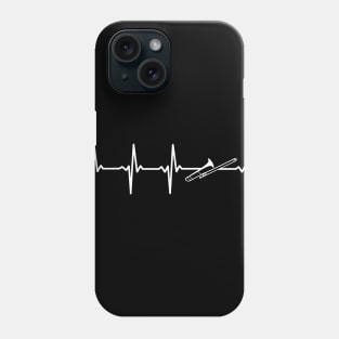 Trombone Heartbeat Gift For Trombone Players & Trombonists Phone Case