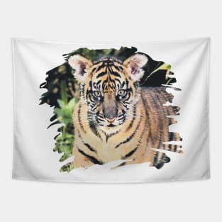 Paint Stroke Tiger Cub Tapestry