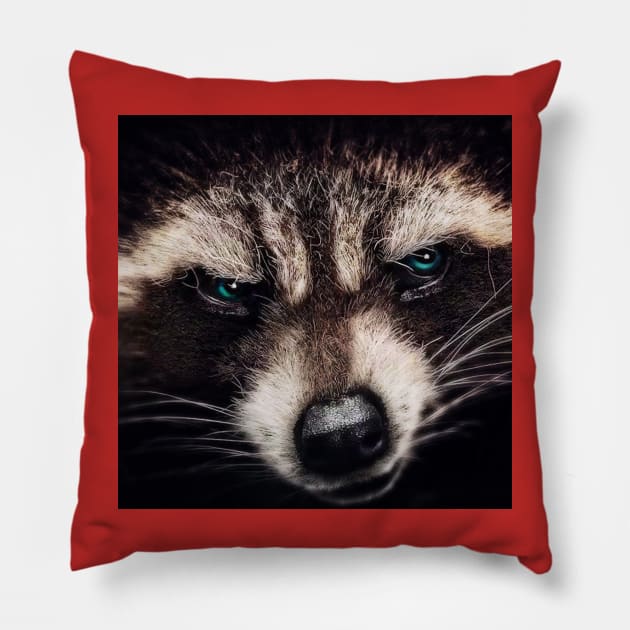 rocket racoon Pillow by Yourguidetravel