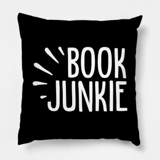 Book Junkie bookish gift Pillow