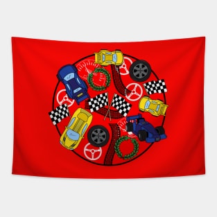 Kids Sports Racing Cars Tapestry