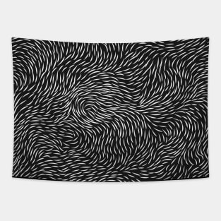 Black And White Medium Fur line Tapestry