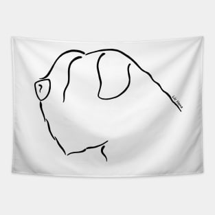 Bouvier des Flandres silhouette outline Tapestry