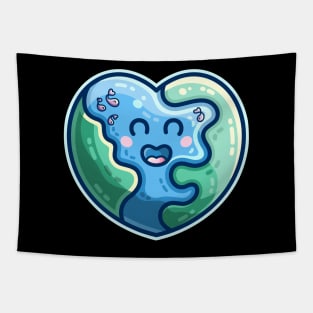 Earth Heart Kawaii Cute Tapestry