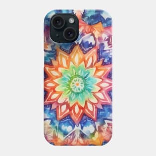Watercolor kaleidoscope mandala Phone Case