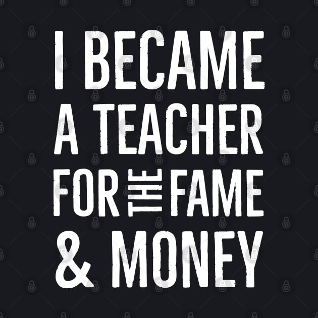 I Became A Teacher For The Money And Fame by Suzhi Q