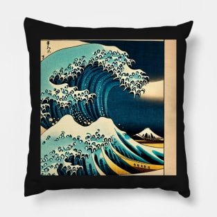 The Majestic Wave - A Stunning Ukiyo-e Painting Pillow