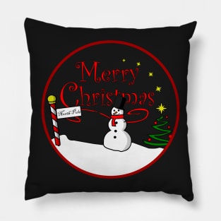 Merry Christmas snow man Pillow