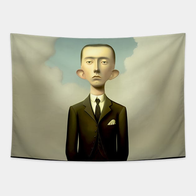 Bougie: A bougie man stands alone on a Dark Background Tapestry by Puff Sumo