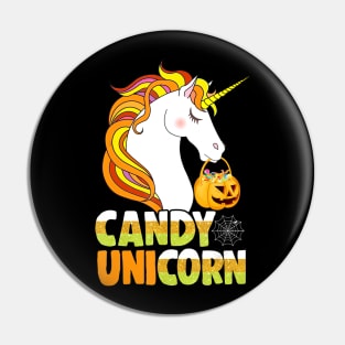 Cute Candy Corn Unicorn Shirt Halloween Girls Outfit Pin