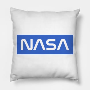 NASA Box Logo - Lighter Blue Pillow