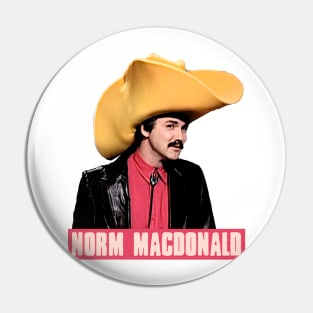 Retro norm macdonald Pin