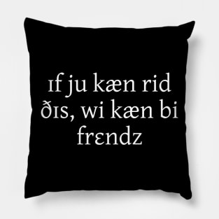 If You Can Read This, We Can Be Friends (in IPA) Pillow