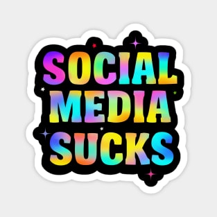 Social media sucks typography Magnet