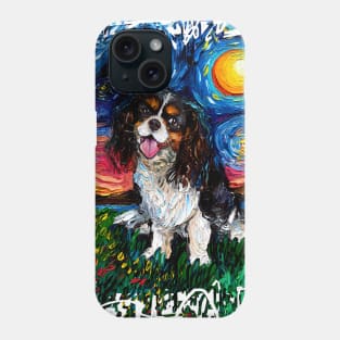 Tri Color Cavalier King Charles Spaniel Night (splash version) Phone Case