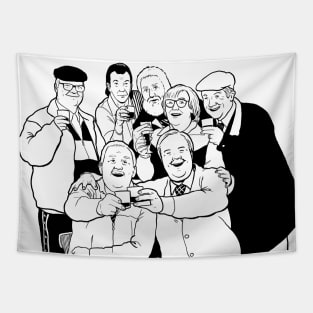 Still Game (White) Tapestry