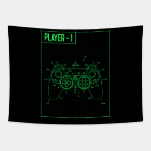 Player 1 Classic Controller Tapestry