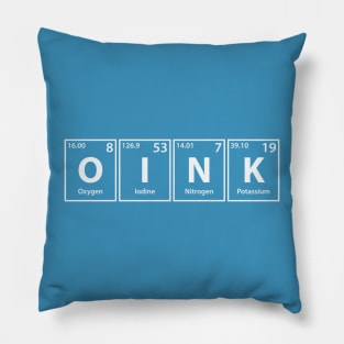 Oink (O-I-N-K) Periodic Elements Spelling Pillow