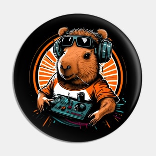 Dj Capybara Pin