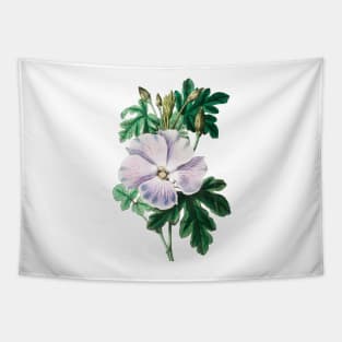 Painting rose, white, Purple hibiscus flower Tapestry