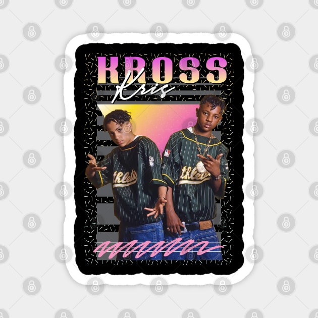 Kris Kross Hip hop 90s Aesthetic Fan Art Magnet by Madesu Art