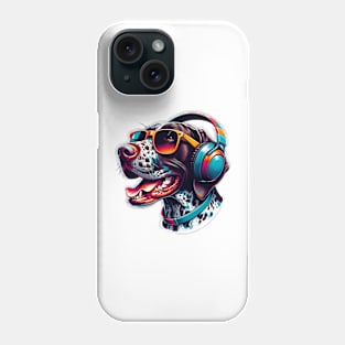 German Shorthaired Pointer Smiling DJ with Energetic Beats Phone Case