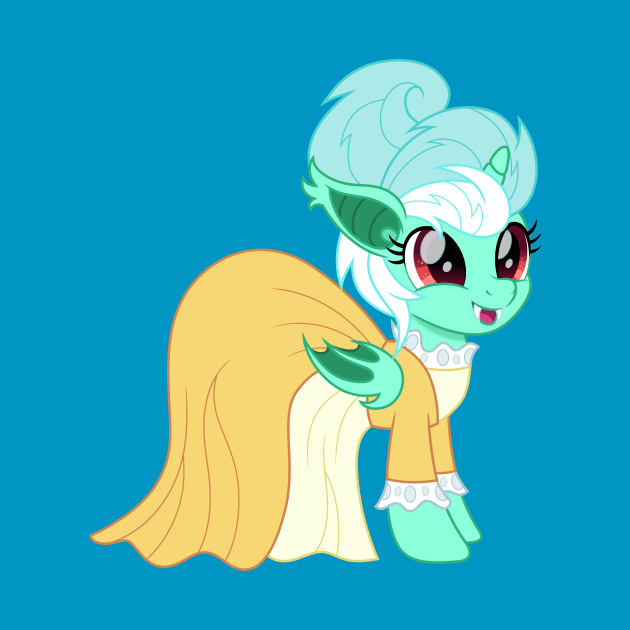 Lyra Heartstrings bat pony dressed by CloudyGlow