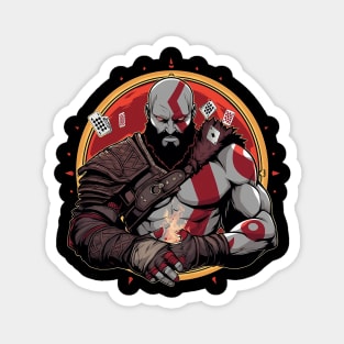 kratos play poker Magnet