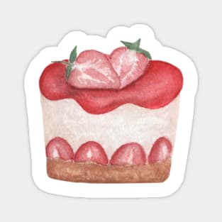 Strawberry pie watercolor Magnet