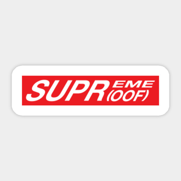 Supreme Oof Roblox Sticker Teepublic