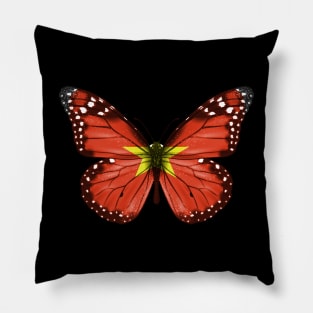 Vietnamese Flag  Butterfly - Gift for Vietnamese From Vietnam Pillow