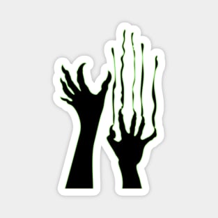 Zombie hands Silhouette. Halloween Party decoration Magnet