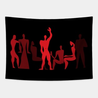 Le Corbusier Modulor Red Party Tapestry