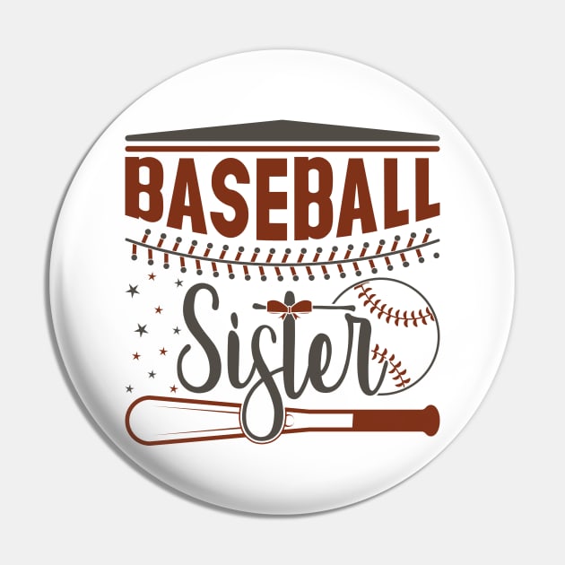 Baseball Sister Pin by unique_design76