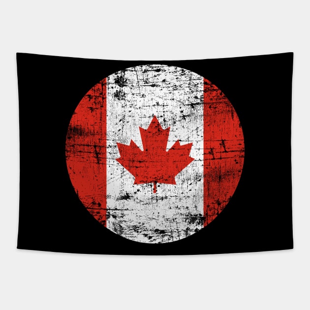 Canada Flag Gift/ Proud Canadian Gift/ Canada Flag Vintage Tapestry by UranusArts