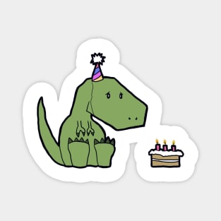 Lonely Birthday Dinosaur - Please Help Magnet