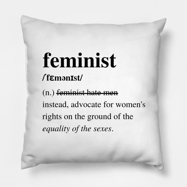 Badass Feminist - F for feminist Pillow by Feminist Vibes