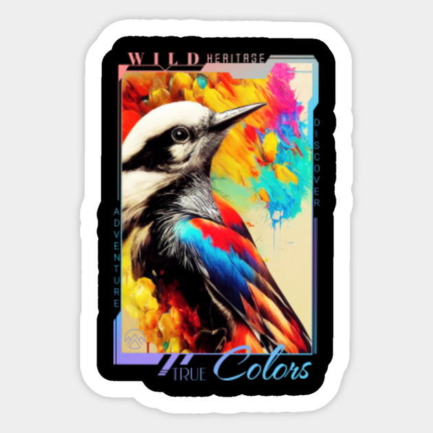 Woodpecker Bird Animal Discovery Adventure Nature Planet Earth Paint Woodpecker Sticker Teepublic