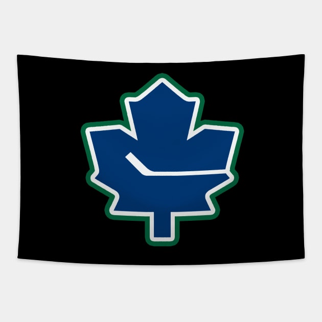 Leafs - Canucks logo mashup Tapestry by phneep