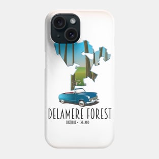 Delamere Forest Cheshire England map Phone Case