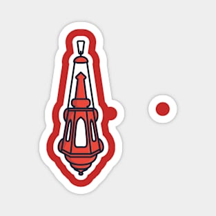 Ramadan Lantern Lamp Sticker vector icon illustration. Ramadan icon design concept. Lantern Lamp sticker design logo with shadow. Magnet