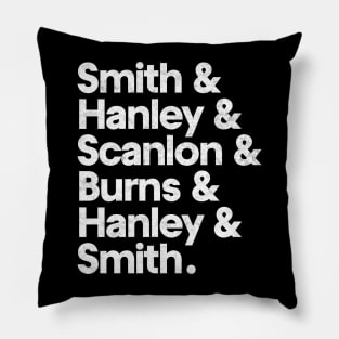 Classic The Fall Line-Up Names List Design Pillow