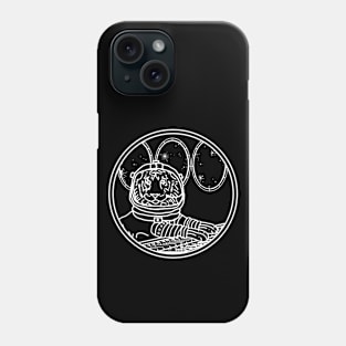 Space Astronaut Tiger in Sci Fi Spaceship Phone Case