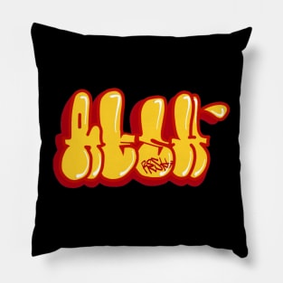 Graffiti throw up Pillow