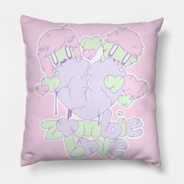 Zombie love Pillow by studiomogwai