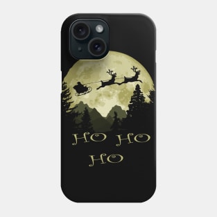 Santa Claus And Moon Ho Ho Ho Phone Case