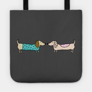 Couple of dachshunds Tote