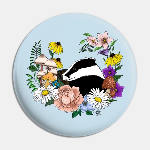 Badger Pin by tigressdragon