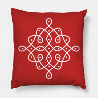 Kolam, Indian traditional art Pillow