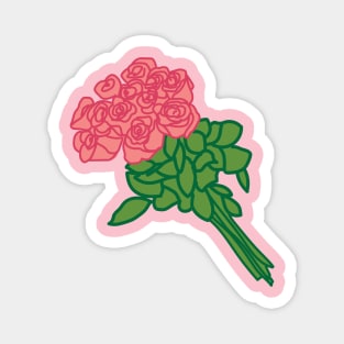 Aesthetic Pink Roses Magnet